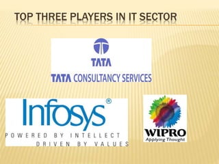 TOP THREE PLAYERS IN IT SECTOR
 