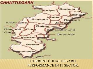 CURRENT CHHATTISGARH
PERFORMANCE IN IT SECTOR.
 