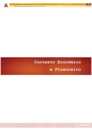 ITAPETININGA TRANSPARENTE, DEMOCRÁTICA E LEGAL: CONTRIBUIÇÃO PARA AS ELEIÇÕES 2012
Gestão Roberto Ramalho Tavares – Governando para Todos
Assessoria de Projetos Especiais e Controle Interno
Secretaria de Gabinete
28
 