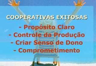 COOPERATIVAS EXITOSAS - Propósito Claro - Controle da Produção - Criar Senso de Dono - Comprometimento 