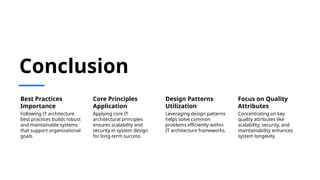 IT Architecture Best Practices for building robust and scalable systems ...
