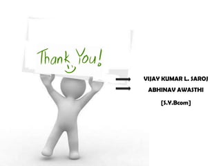 VIJAY KUMAR L. SAROJ
ABHINAV AWASTHI
[S.Y.Bcom]

 