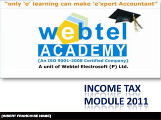 INCOME TAX  MODULE 2011 [INSERT FRANCHISE NAME]  