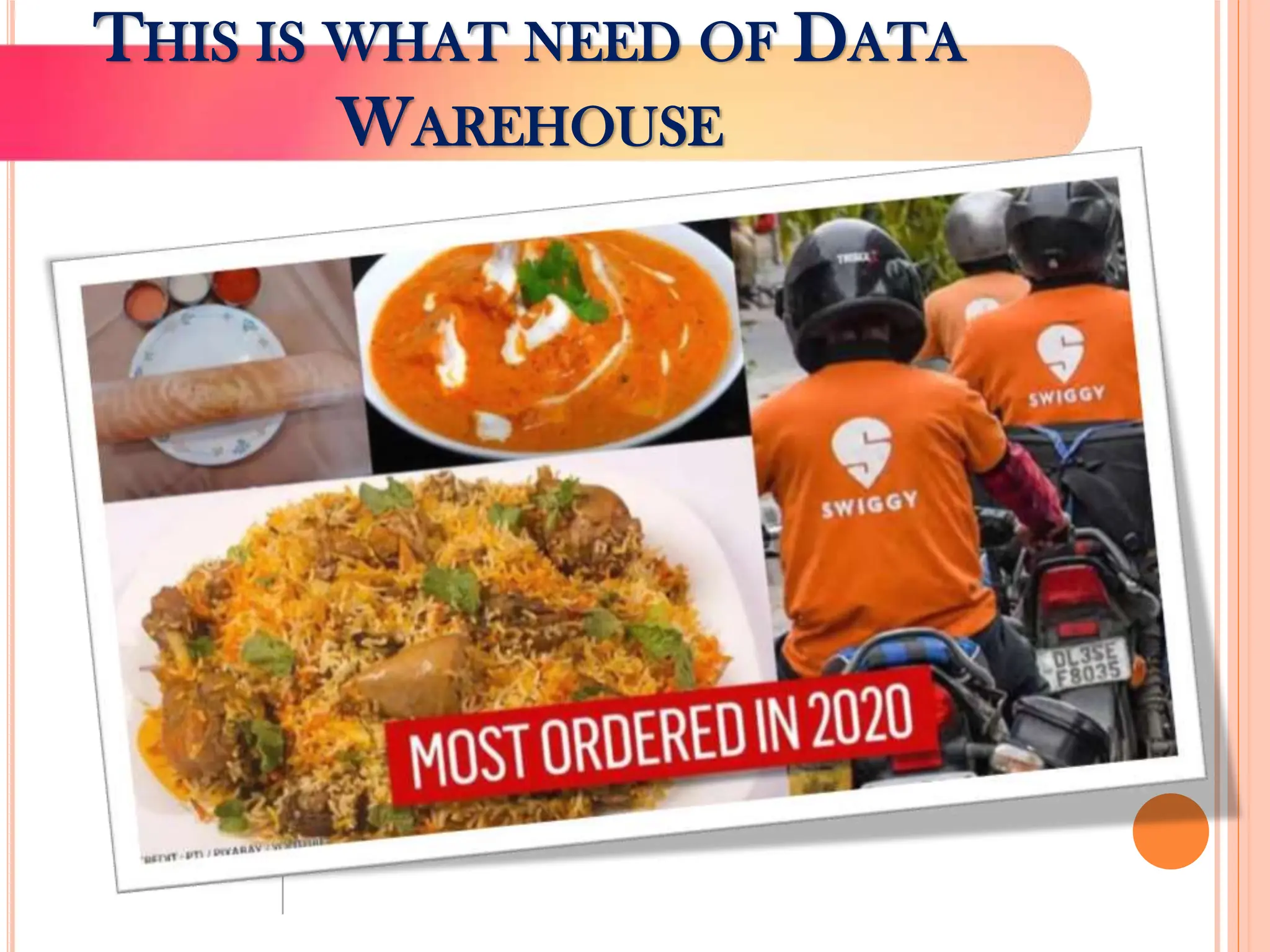 THIS IS WHAT NEED OF DATA
WAREHOUSE
 