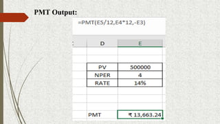 PMT Output:
 
