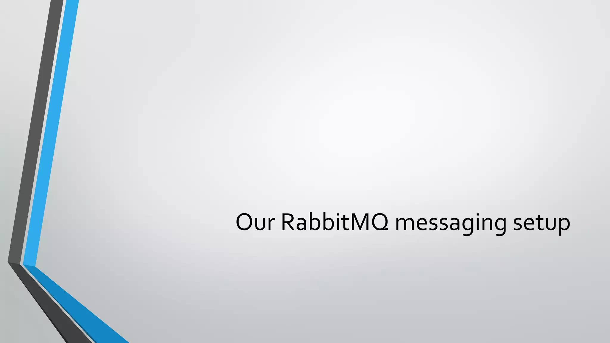 Our RabbitMQ messaging setup
 
