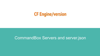 ITB2019 Scaling with CommandBox in Production! - Brad Wood | PDF