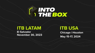 Into The Box 2023 Keynote day 2