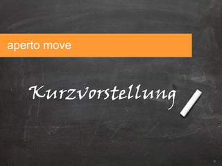 aperto move & Mindline Media
 Aperto Move



    Kurzvorstellung


                               2
 