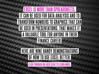 9 ways to power your Excel skills | PDF
