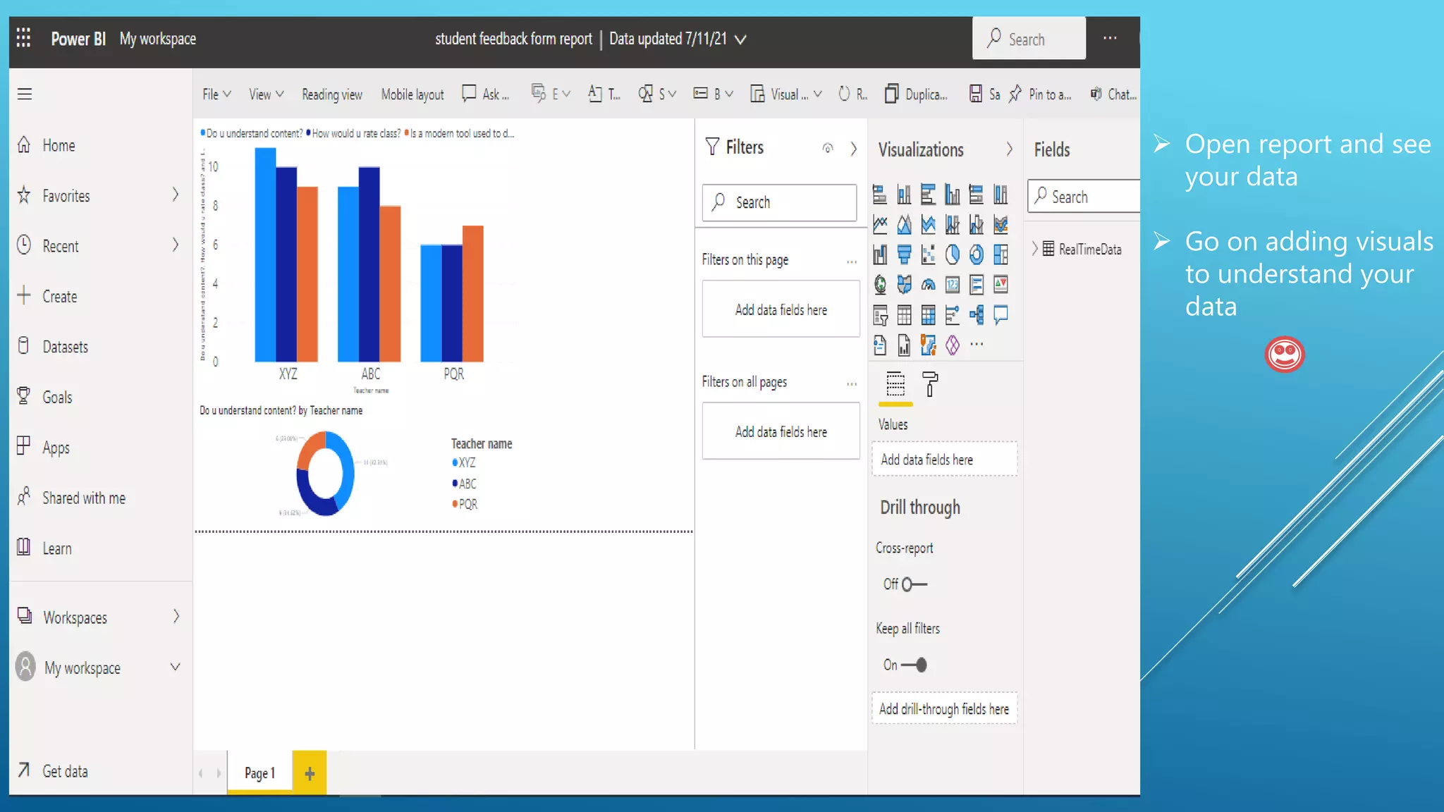 Data visualization how to connect microsoft forms to power bi ppt
