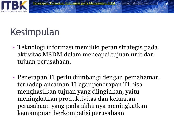 Penerapan Teknologi Informasi Di Manajemen Sdm 8217887 Smtnoredir 1