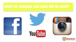 What SM channels and tools will be used?
 