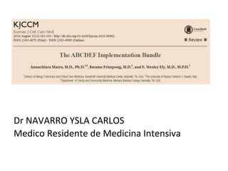 Dr NAVARRO YSLA CARLOS
Medico Residente de Medicina Intensiva
 