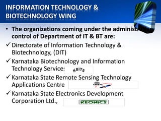 Created the Department of Information Technology and Biotechnology.The Department of Information Technology, Biotechnology and Science & Technology.