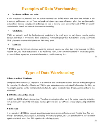 Warehouse Database Examples DATABASE MANAGEMENT SYSTEM | PDF