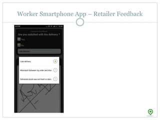 Worker Smartphone App – Retailer Feedback
 