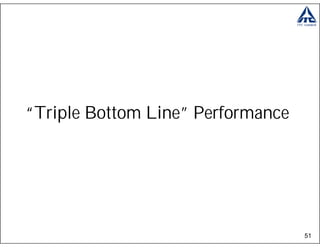 “Triple Bottom Line” Performance




                                   51
 