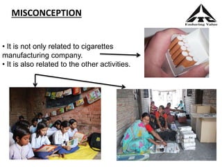 5
• It is not only related to cigarettes
manufacturing company.
• It is also related to the other activities.
MISCONCEPTION
 