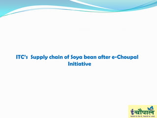 ITC’s Supply chain of Soya bean after e-Choupal
                    Initiative
 