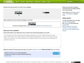 Creative Commons: Attribution
33




     Unless otherwise specified, this work is licensed under a Creative Commons Attribution 3.0 United
 