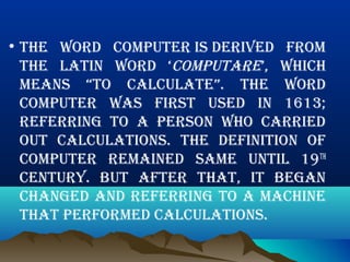Itc what is computer | PPT