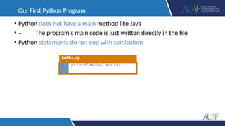 ITC 110 Week 10 Introdution to Python .pptx