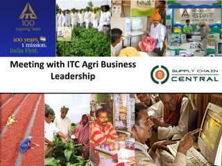 Meeting with ITC Agri Business
Leadership
ZUBIN POONAWALLA 1
 