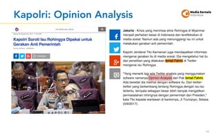 Kapolri: Opinion Analysis
66
 