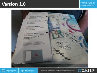itcampro@ itcamp13# Premium conference on Microsoft technologies
Architecture &
Best PracticesVersion 1.0
 