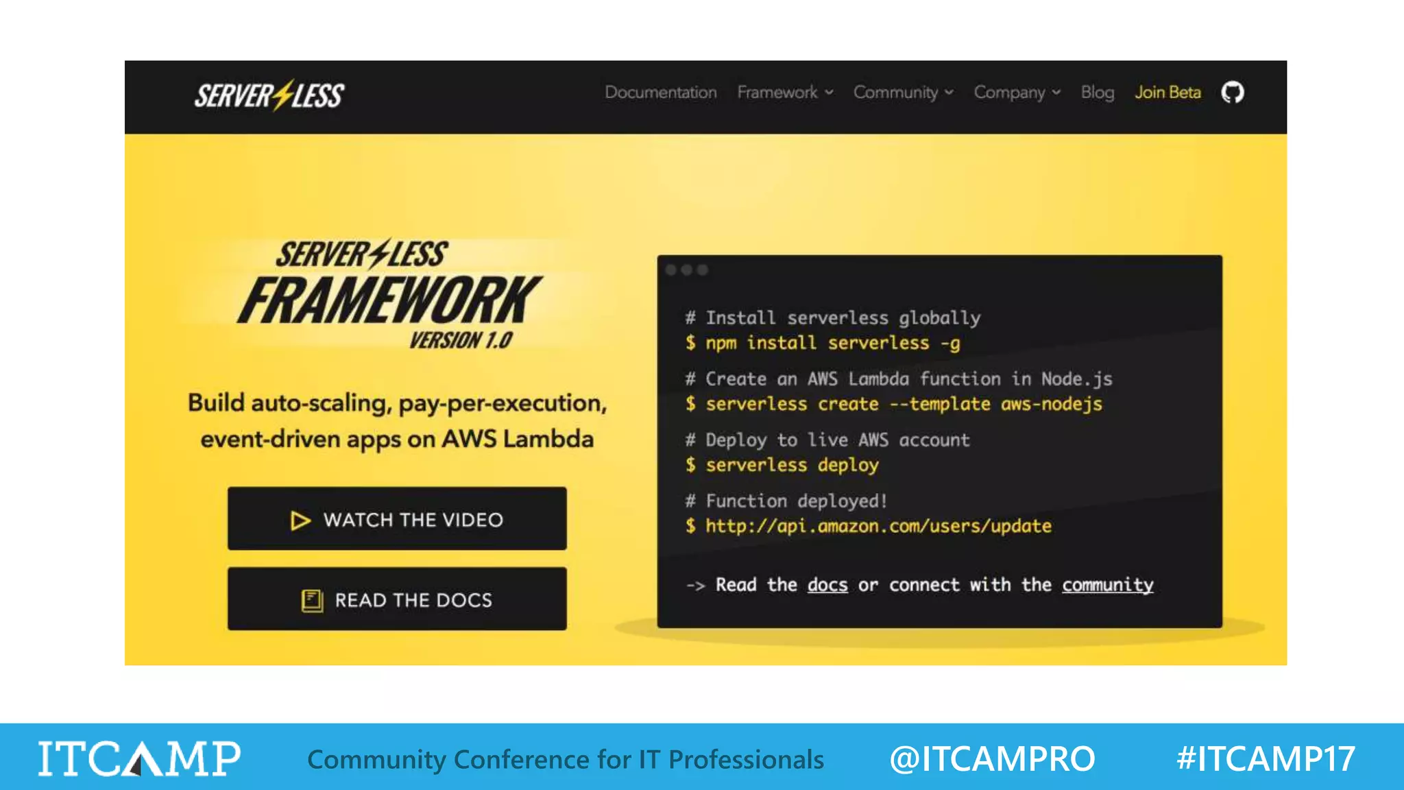 @ITCAMPRO #ITCAMP17Community Conference for IT Professionals 
