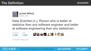 @GAINESK
@ITCAMPRO #ITCAMP17Community Conference for IT Professionals
The Definition
 