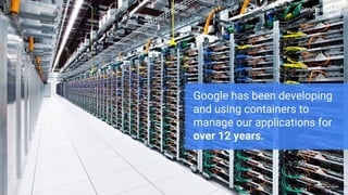 Google Cloud Platform
Google has been developing
and using containers to
manage our applications for
over 12 years.
Images by Connie
Zhou
@meteatamel
 