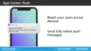 @ITCAMPRO #ITCAMP18Community Conference for IT Professionals
App Center: Push
 