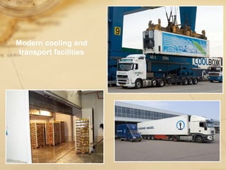 Modern cooling and
transport facilities
 