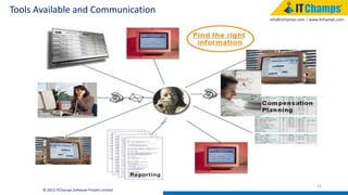 info@itchamps.com | www.itchamps.com
Tools Available and Communication
21
© 2015 ITChamps Software Private Limited
 