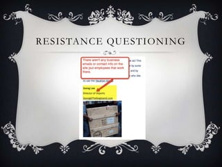 RESISTANCE QUESTIONING
 
