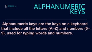 Alphanumeric Letters Keys IT CLASS 10 KEYBOARD.pptx byuv0212344676 | PPTX