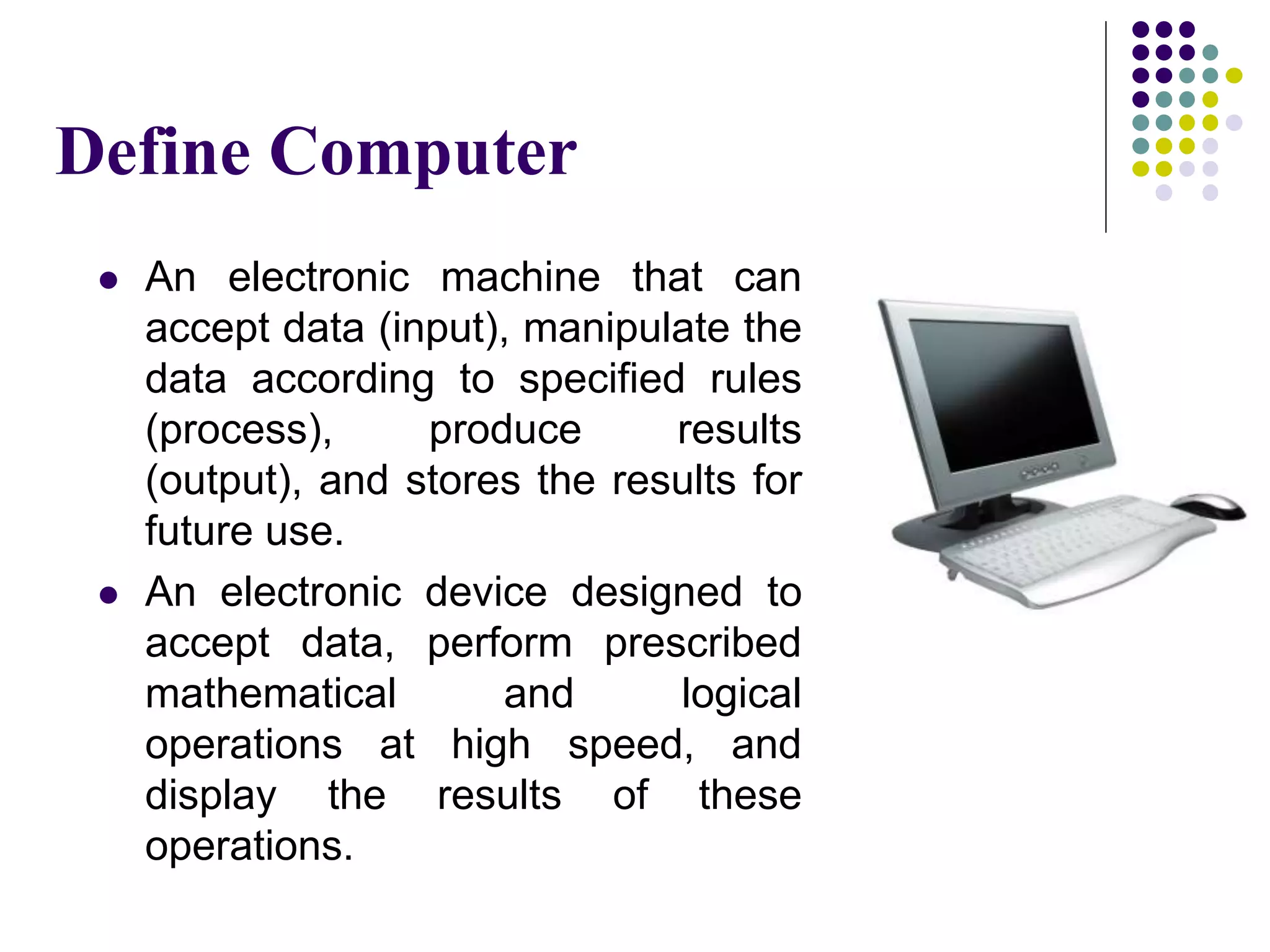 Itc lec 1 introduction to computer applications | PPT
