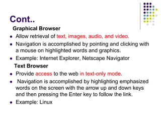 Itc lec 6 introduction of internet | PPT