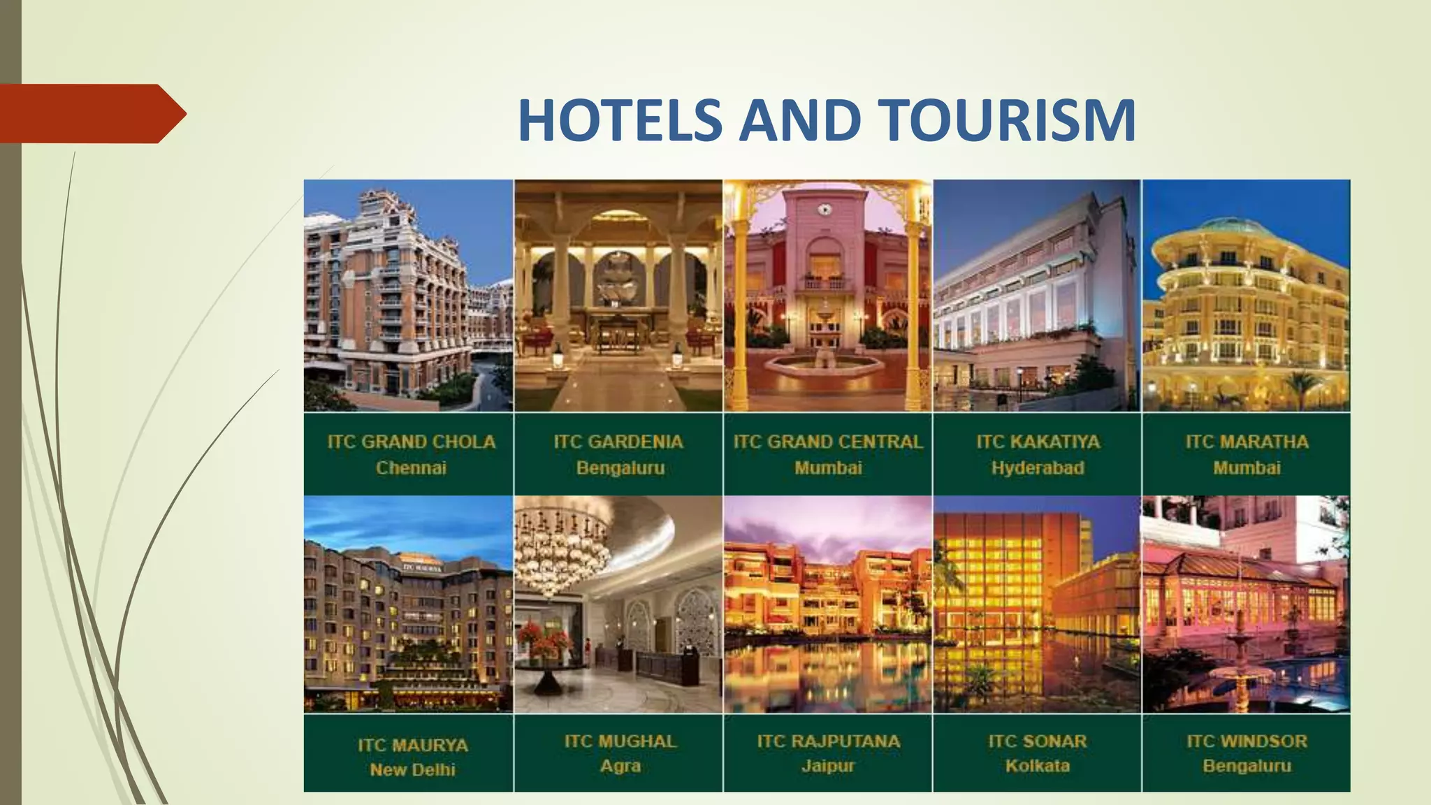 HOTELS AND TOURISM
 