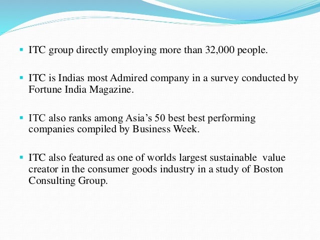 the vision and mission of itc Itc is one of india's foremost private sector companies, committed to creating enduring value for the nation and the shareholder the company's vision is to. the vision and mission of itc Itc is one of india's foremost private sector companies, committed to creating enduring value for the nation and the shareholder the company's vision is to.
