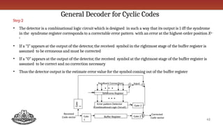 Error Control Codes or Channel Codes - Cyclic Codes | PPTX