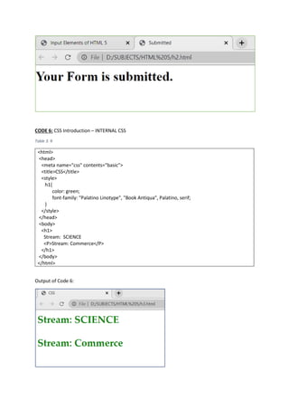 HTML codes 1 | PDF