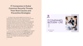 IT Companies in Dubai Common Security Threats Their Root Causes and ...