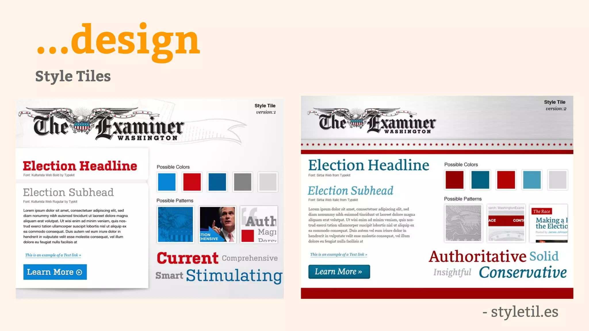 ...design 
- styletil.es 
Style Tiles 
 