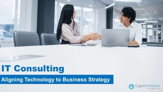 IT Consulting
Aligning Technology to Business Strategy
 