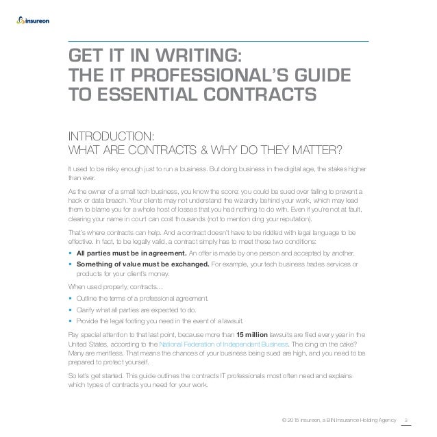 Get It In Writing The It Pro S Guide To Essential Contracts