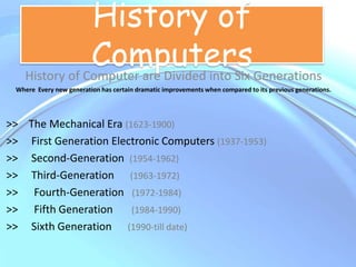 History of Computers | PPTX
