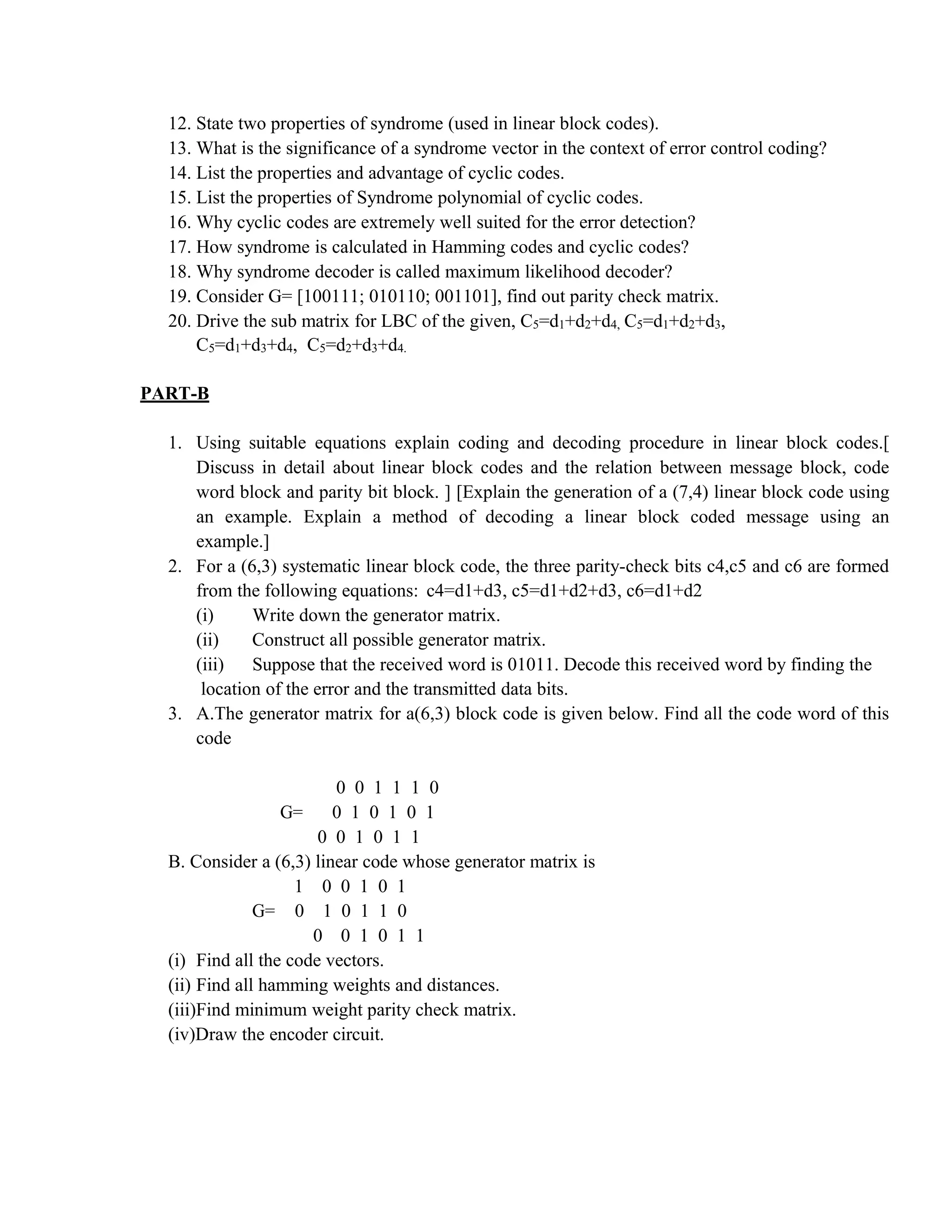 Information Theory and Coding Question Bank | PDF